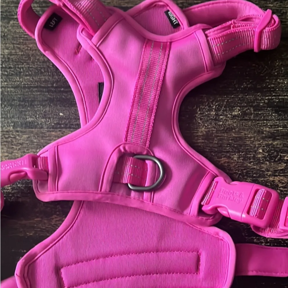 Boots & Barkley pink dog large harness